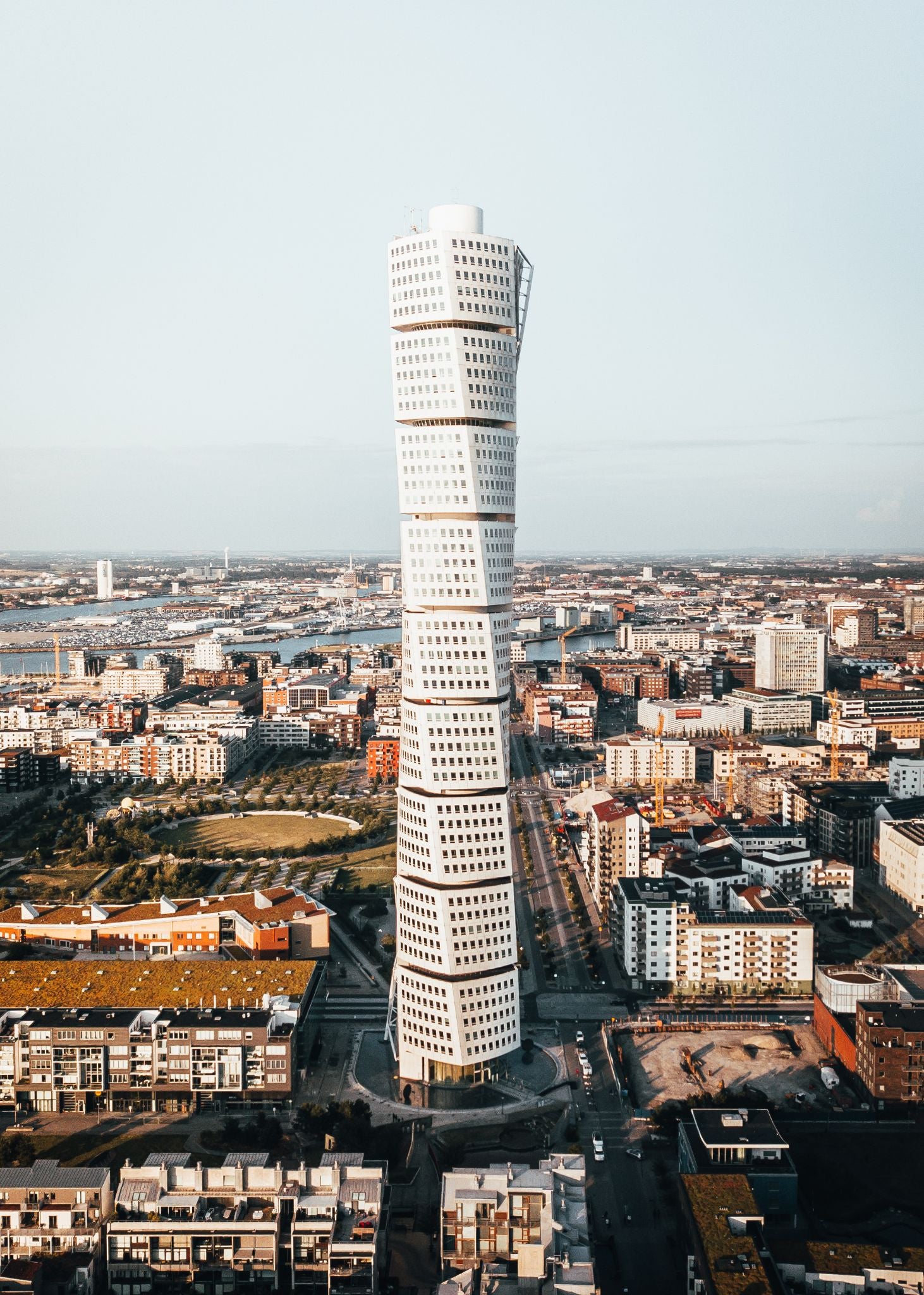 Famous Turning Torso Skyscraper in Malmo, Sweden. Designed by Architect Famous Turning Torso Skyscraper in Malmo, Sweden. Designed by Architect