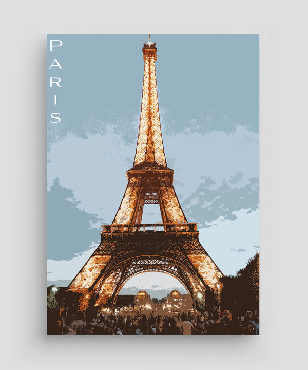 Paris - Eiffeltornet 2 Illustration Poster
