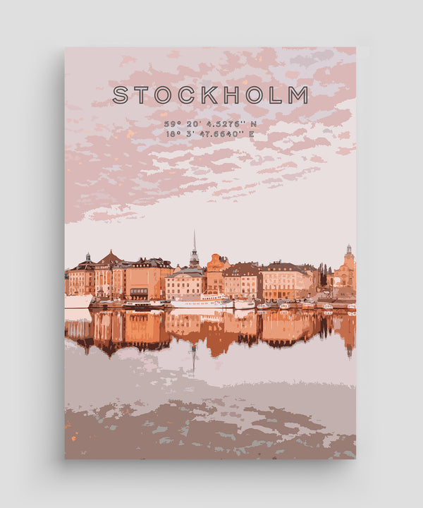 Stockholm - Gamla Stan Illustration Poster