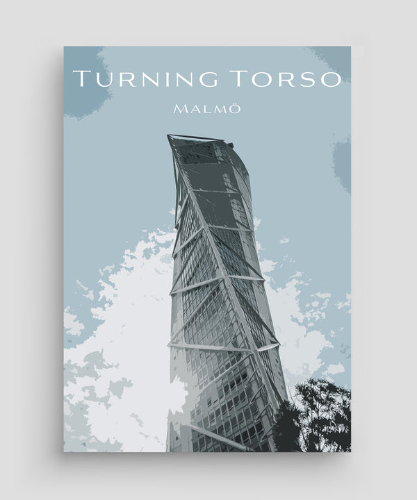 Malmö - Turning Torso Illustration Poster