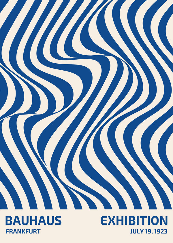 Bauhaus: Blue Waves poster