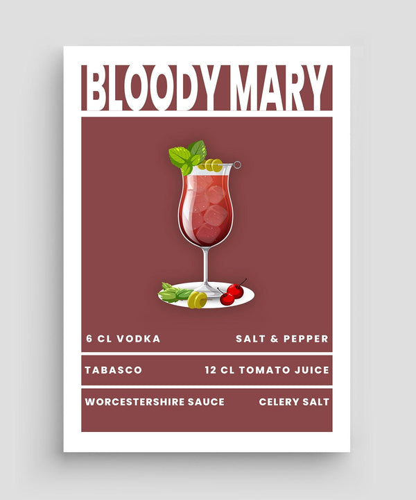 Drinkar - Bloody Mary Poster - Project Art