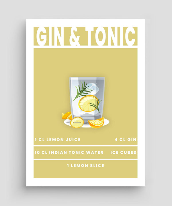 Drinkar - Gin & Tonic Poster - Project Art