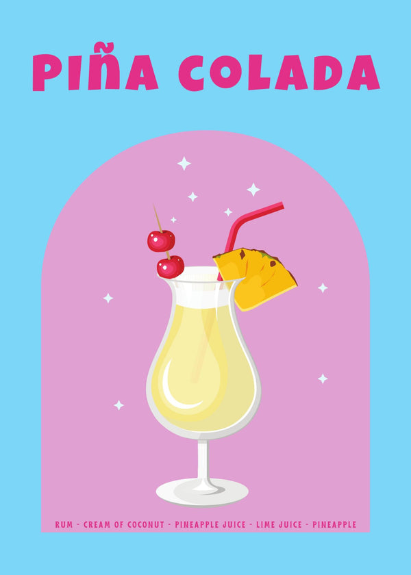 Piña Colada Paradies Poster