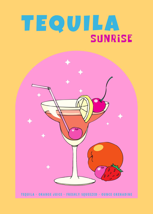 Tequila Sunrise Glücks-Poster