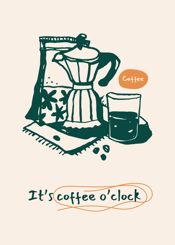 Kaffee Uhrzeit Poster