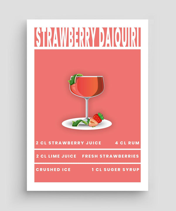 Drinkar - Strawberry Daiquiri Poster - Project Art