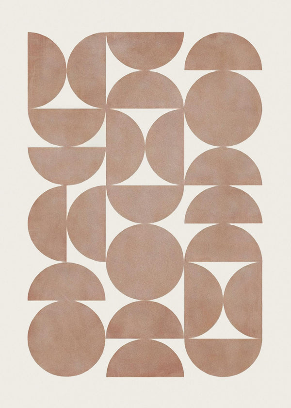 Terracotta Semi Circles Poster