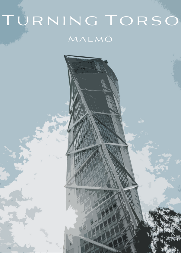 Malmö - Turning Torso Illustrationsposter