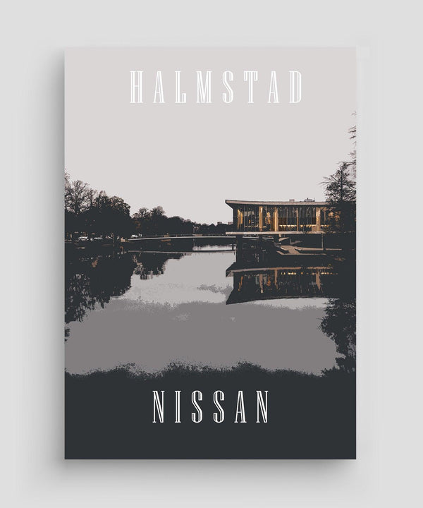 Halmstad - Nissan Illustration Poster - Project Art