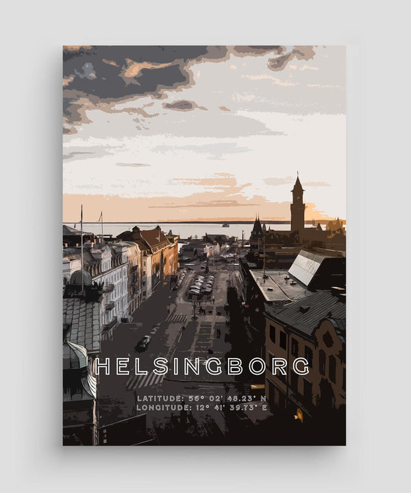 Helsingborg - Sundets Pärla Illustration Poster - Project Art